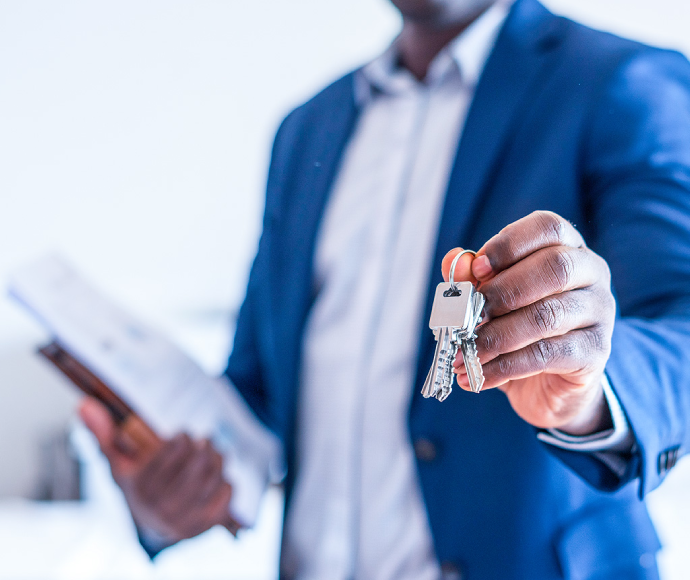 property agent holding keys